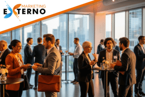 Profesionales estableciendo conexiones de networking para aumentar facturacion empresarial